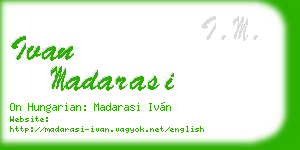 ivan madarasi business card
