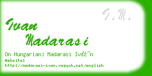 ivan madarasi business card